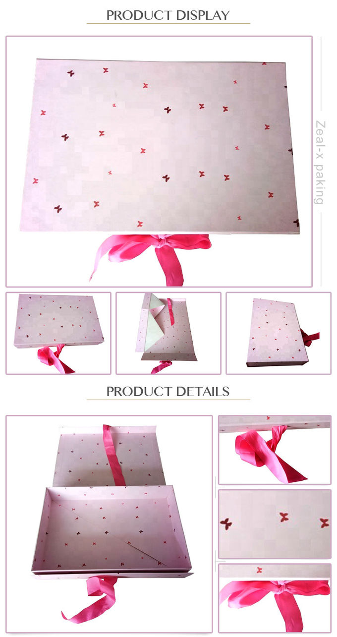 Rosa Farbgeschenk-Verpackungs-Kästen, kundenspezifische Geschenkboxen, die für Mädchen-Kleid verpacken